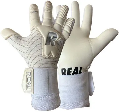 Image de Gant de gardien de but Real, modèle 640, blanc/gris, taille 8