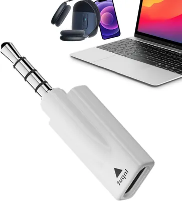Immagine prodotto di Adattatore per cuffie - Convertitore audio - Ascolto di musica - Decodifica del segnale digitale - Design compatto - Bianco