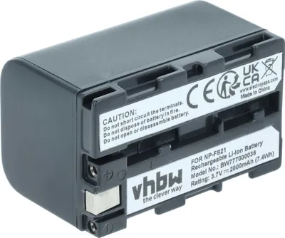 Produktbild von vhbw Akku Ersatz für Sony NP-FS11, NP-FS10, NP-FM11, NP-FM10, NP-F11, NP-F10, NP-FS21, NP-FS20 für Videokamera Camcorder (2000 mAh, 3,6 V, Li-Ion)