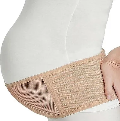 Produktbild von Famanu Schwangerschaftsband - Rückenstütze, Bauchband, Schwangerschaftsgurt XL