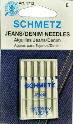 Nähmaschinennadeln Jeans/Denim, 100/16, 5 Stück