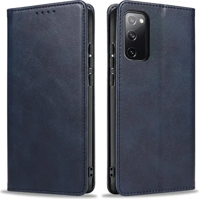 Produktbild von Handyhülle für Samsung Galaxy S20 FE Kunstleder Flip Cover Hülle Handytasche Case Kartenfach Farbe: Blau