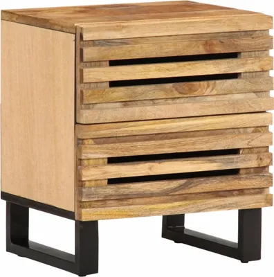 Immagine prodotto di vidaXL Comodini 2 pezzi 40x34x46 cm Legno di mango grezzo