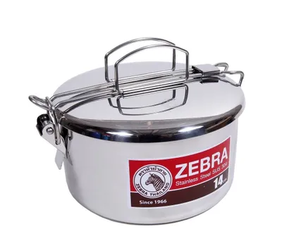 Produktbild von Camping Topf Billy 1,0 Liter, 14 cm Durchmesser, 9 cm Höhe, Edelstahl, inkl. Deckel