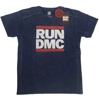 Obrázok produktu pre Run DMC Logo (Wash Collection) Navy Blue L Tričko