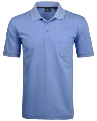Ragman H-Polo Polo Soft-Knit uni in blau