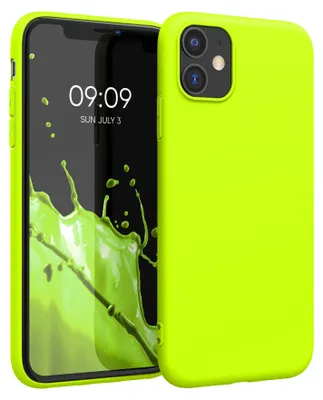 Produktbild von kwmobile Handyhülle für Apple iPhone 11 Hülle - TPU Case - Kabelloses Laden - Schutzhülle Cover in Neon Gelb