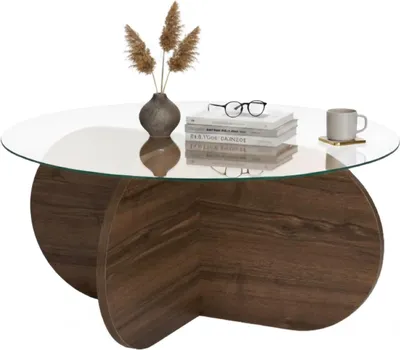 Produktbild von Cugnoli - Couchtisch, 75x75x35h cm Nussbaum Braun, Rund