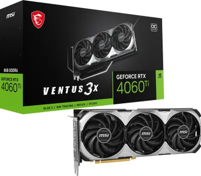 Obrázek produktu pro MSI - Grafická karta - RTX 4060TI VENTUS 3X 8G OC (912-V515-016)
