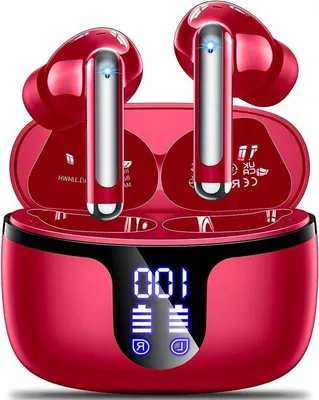Obrázek produktu pro Vodotěsná Bluetooth sluchátka s dotykovým ovládáním, LED displejem, stereofonním potlačením šumu a výdrží 42 hodin