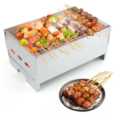 Produktbild von Mini-Grill mit Holzkohle – Kompakt für Garten und Camping