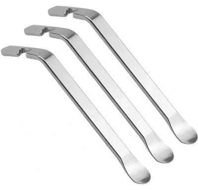 Immagine prodotto di Set di 3 leve per pneumatici in acciaio inossidabile, lunghezza 12,4 cm, per biciclette, motociclette e automobili
