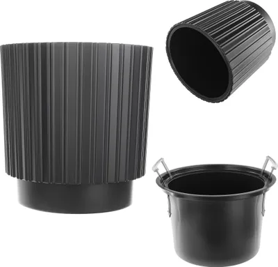 Immagine prodotto di Vaso da fiori KADAX con inserto, 40 cm, nero