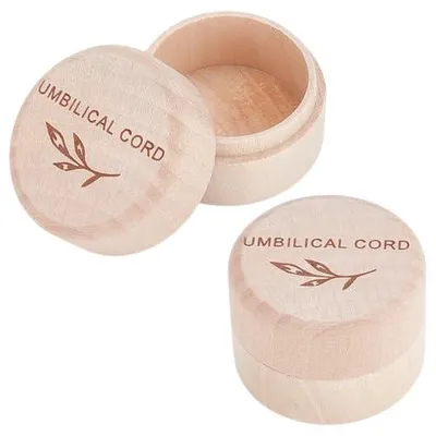 Produktbild von 2-teiliges Nabelschnur Aufbewahrungsgeschenk - Graviertes Motiv - Modell AJEW-WH0695-246-EU12