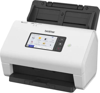 Immagine prodotto di Scanner di documenti Brother ADS-4900W, con alimentatore automatico a doppio lato, connessione USB, LAN e WLAN. Modello: ADS4900WRE1