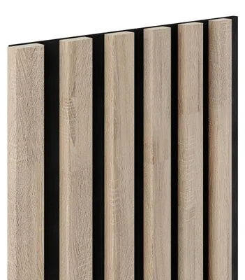 Zdjęcie produktu dla Lamele ścienne na czarnym filcu 6L Marbet Design WOODLINE 270x30 cm Dąb Sonoma 1 szt.