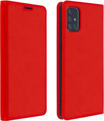 Produktbild von Avizar, Business-Lederhülle mit Geldbörse für Samsung Galaxy A51, Rot