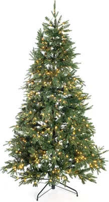 Zdjęcie produktu dla Wiecznie zielona choinka świerk Sherwood z diodami LED 210 cm wysokości Ø 134 cm