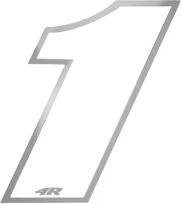 Obrázek produktu pro Nálepka s číslem závodu pro motocykl "1" bílá 27 x 37 mm