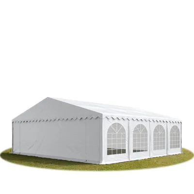 Image de Tente de réception haut de gamme Chapiteau 8 x 8 m PVC blanc imperméable