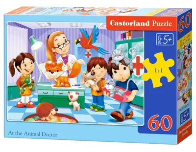 Produktbild von CASTORLAND Puzzle Beim Tierarzt 60 Teile