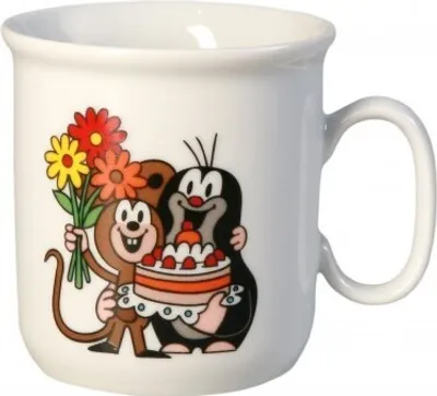 Produktbild von Kinderbecher Gaston, 0,25 l, Maulwurf und Kuchen, Thun 1794