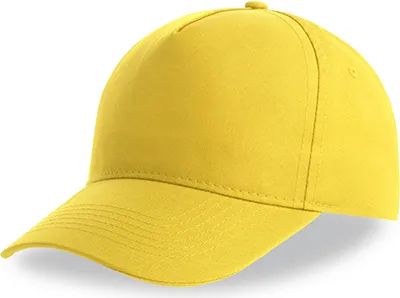 Image de Atlantis RECF | Recy Five Cap Casquette de baseball en polyester recyclé - Couleur : Jaune - Taille : One Size