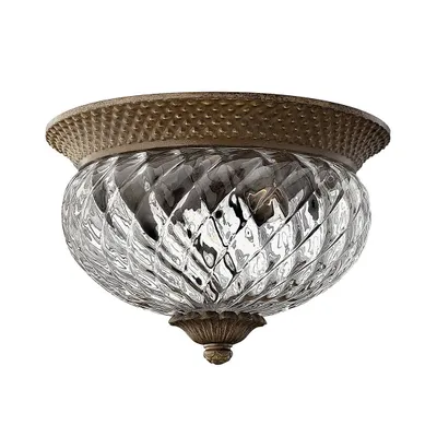 Obrázek produktu pro Moderní stropní svítidlo Plantation Steel Bronze Pearl Glass 2 světla E27