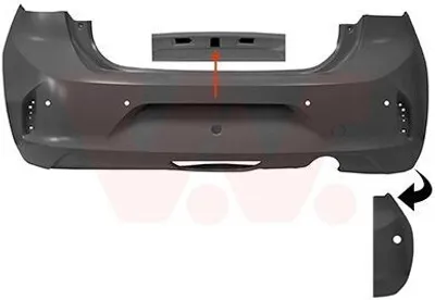 Produktbild von VAN WEZEL Heckstoßstange Stoßfänger Hinten für OPEL Corsa F CORSA F Kasten/Schrägheck