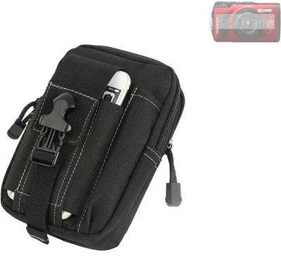 Produktbild von K-S-Trade Holster Kamera-Tasche kompatibel mit Olympus OM System Tough TG-7  Gürtel-Tasche mit Extrafächer schwarz 1x
