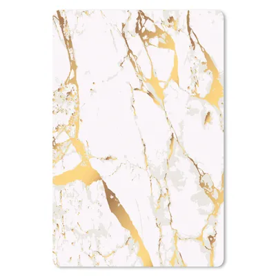 Produktbild von MuchoWow® Mauspad Mousepad Marmor - Gold - Weiß - Chic 18x27 cm - Mousepads - Maus Mat - Pad - Mausunterlage