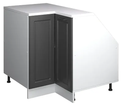 Produktbild von Eck-Küchenschrank für Dachschrägen Vicco R-Line Anthrazit Landhaus 75.6 cm mit 1 Tür, Schrankkorpus 60 cm Tiefe, Model 60363