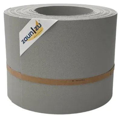 Produktbild von Sichtschutzstreifen zaun|zu PREMIUM 10x Einzelstreifen 2,55m für Doppelstabzaun Steingrau,10x 2,55m