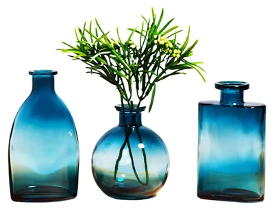 Immagine prodotto di Omgoods - Set di 3 piccoli vasi in vetro per la decorazione della tavola