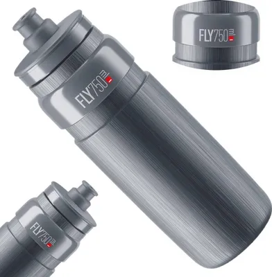 Produktbild von ELITE FLY TEX Bidon Grau Logo 750ml SUPER LIGHT BPA FREE