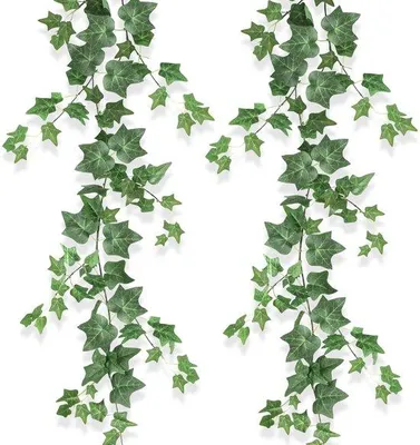 Immagine prodotto di Ghirlanda decorativa Kunstlimop, 2 pezzi, 200 cm, verde, per interni, feste, balconi