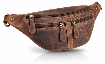 Produktbild von Bauchtasche echt Leder Gürteltasche Hüfttasche Umhängetasche Crossbag Tasche