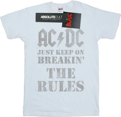 Produktbild von AC/DC - "Just Keep On Breaking The Rules" T-Shirt für Herren BI7078 (XXL) (Weiß)