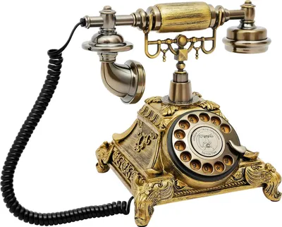 Produktbild von Antikes Wählscheibentelefon - Retro Tischtelefon - Kabelgebunden - Geräuschreduzierung - Harz & Zinklegierung - 25×17×17 cm - Bronze