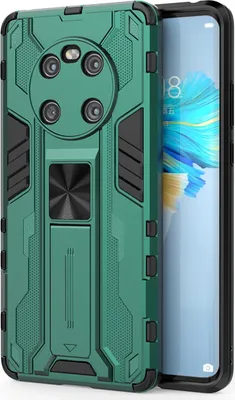 Produktbild von Huawei Mate 40 Hülle, Dual Layer PC TPU Bumper Stoßfest Ständer Schutzhülle für Huawei Mate 40 Grün