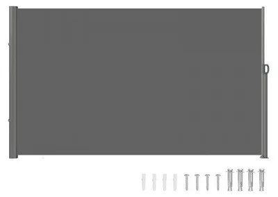 Immagine prodotto di VEVOR Tende da Sole 180 x 300 cm Paravento Laterale Frangivento Estensibile Protezione da Sole da Giardino Tendalino Ideale per Spazi Esterni Schermo da Patio Retrattile Grigio