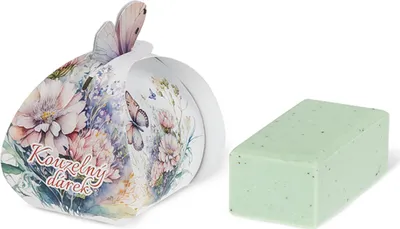 Produktbild von Naturseife 50g mit Arganöl - 8x8x6 cm - Grün