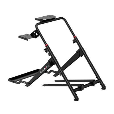 Produktbild von Huzaro Speed 4.0 Lenkradständer für Logitech, Thrustmaster, Fanatec, MOZA, Simagic – Höhenverstellbar, klappbar, mit Schalthebelhalterung