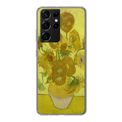Produktbild von MuchoWow® Handyhülle Schutzhülle Hülle für Samsung Galaxy S21 Ultra Sonnenblumen - Vincent van Gogh Silikon Softcase Handy Hülle - Mobiltelefon