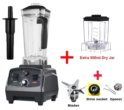 Immagine prodotto di Frullatore ad alta potenza per smoothie - Modello T5200 - 2200 W - Contenitore in Tritan da 2 litri - 45000 giri al minuto - Lame con 6 coltelli - Contenitore aggiuntivo da 500 ml - Spina di tipo europeo