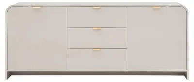 Produktbild von Sideboard mit 2 Türen und 3 Schubladen – Beige und Gold – ORALINO