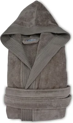 Obrázek produktu pro The One Uni župan s kapucí Velur župan Brown Taupe S/M