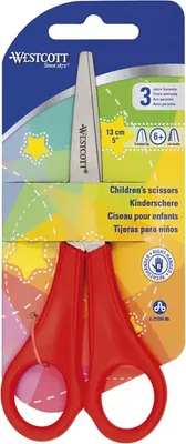 Produktbild von WESTCOTT Bastelschere Kids spitz 130 mm rot für Rechtshänder
