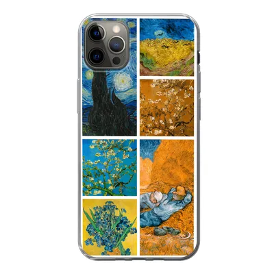 Produktbild von MuchoWow® Handyhülle Schutzhülle Hülle für iPhone 13 Pro Max Van Gogh - Collage - Alte Meister Silikon Softcase Handy Hülle - Mobiltelefon