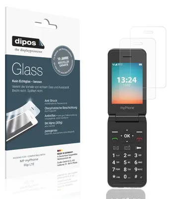 Produktbild von 2x Schutzfolie für MP myPhone Flip LTE matt - Anti-Shock 9H Folie dipos Glass Kunststoffglas